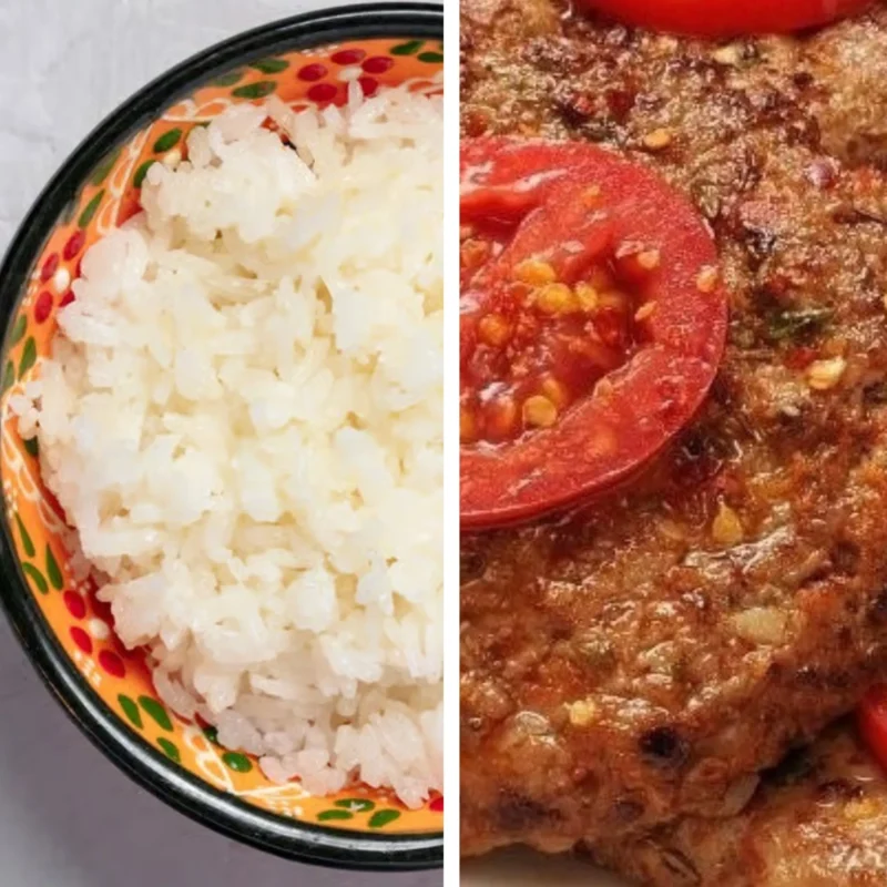 Chapli Kabab with Rice