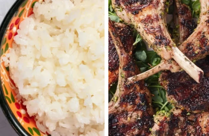 Lamb Chops with Rice 4 Pcs