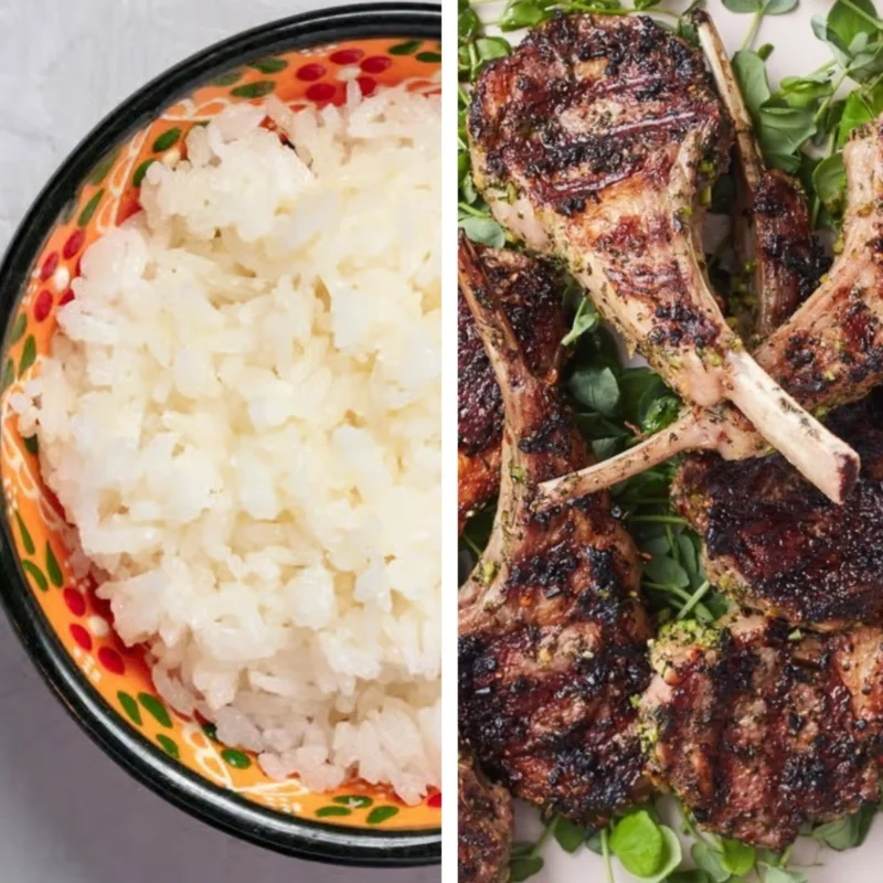 Lamb Chops with Rice 4 Pcs