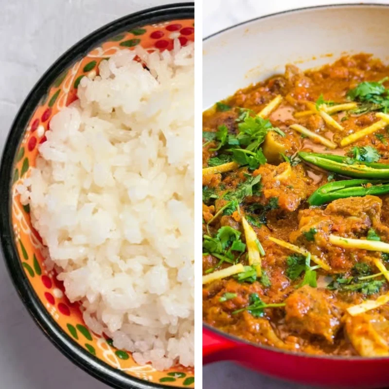 Chicken Boneless Karahi with Rice 1/2 Pound