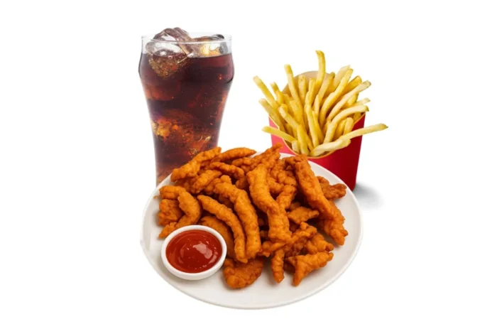 Chicken Pakora Combo with Fries and Drink 5 Pcs