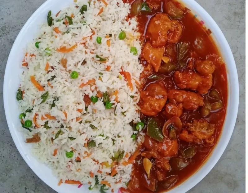 Fried Rice with Manchurian