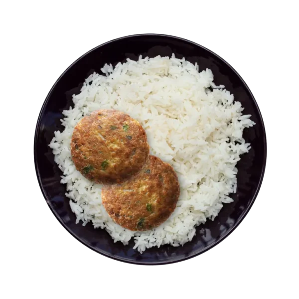 Two Shami Kabab with Rice