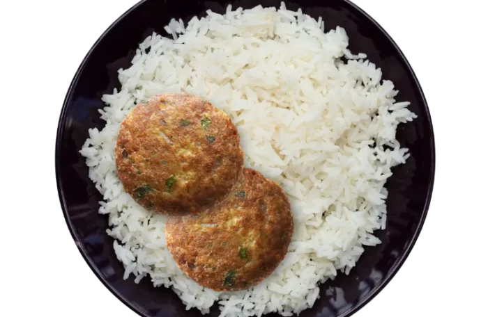 Two Shami Kabab with Rice