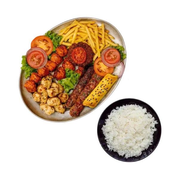 Mix Grill Platter with Rice