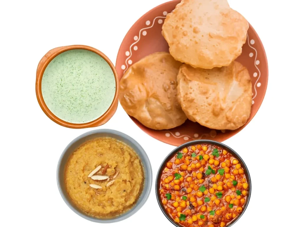 Halwa Puri with Chanay