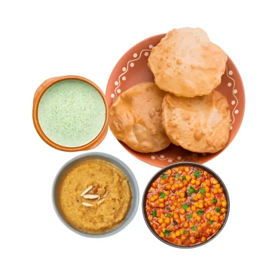 Halwa Puri with Chanay